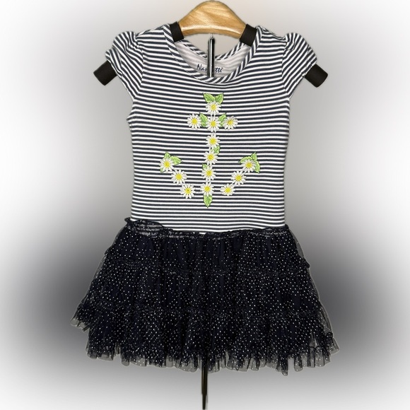 Nautical three layer Tu-Tu dress 4T - Picture 1 of 10